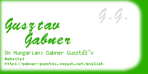gusztav gabner business card